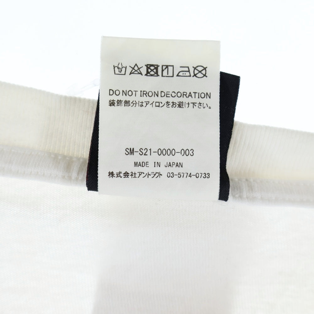 SAINT MICHAEL(セントマイケル) 21SS SS TEE EYE WHITE アイプリント クルーネック 半袖Tシャツ カットソー ホワイト SM-S21-0000-003