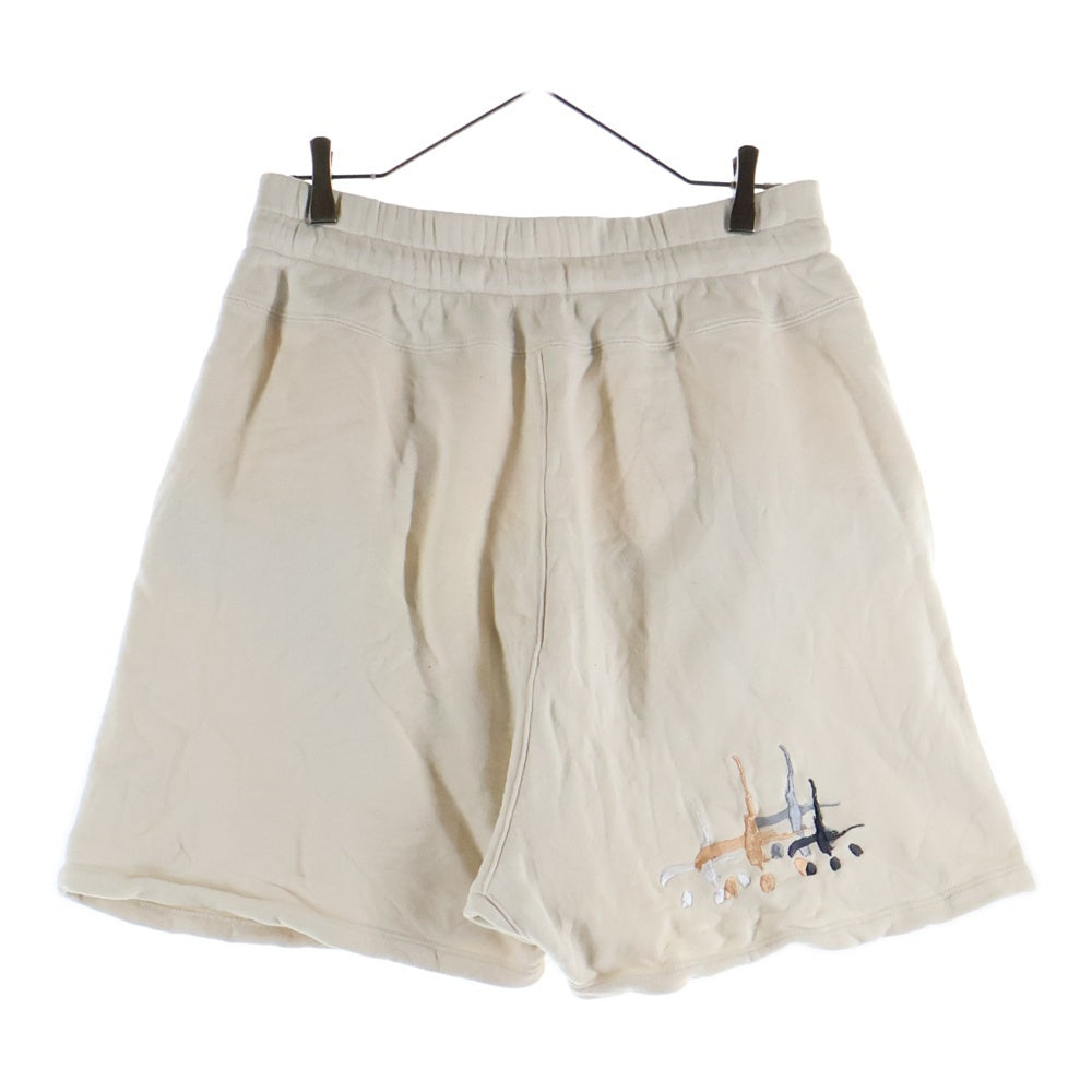 cvtvlist(カタリスト) CTLS ロゴ刺繍 ダメージポケット スウェットショーツ ハーフパンツ アイボリー