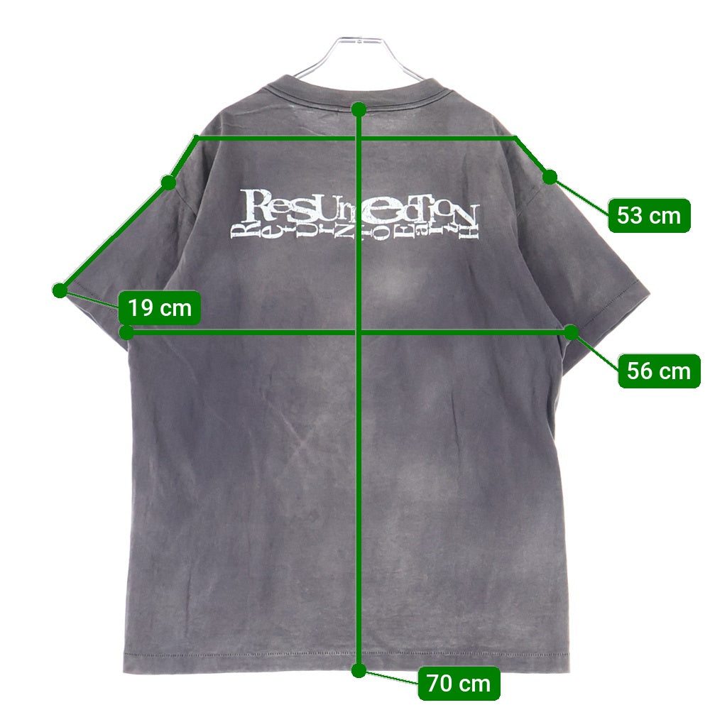 SAINT MICHAEL(セントマイケル) 21AW JESUS BLOCK T-SHIRT ジーザス ブロック 両面プリント クルーネック 半袖Tシャツ カットソー ブラウン SM-A21-0000-001