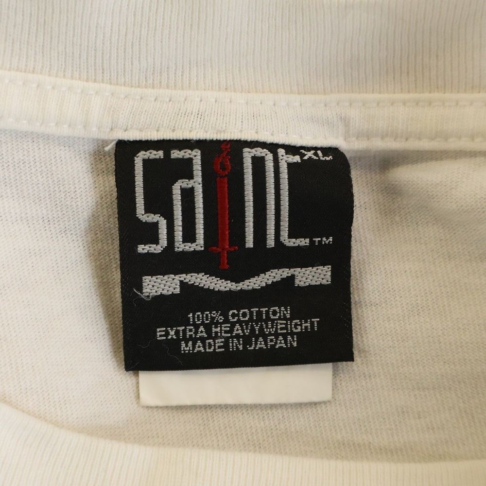 SAINT MICHAEL(セントマイケル) 21AW LS TEE SIN シンプリント クルーネック 長袖Tシャツ カットソー ホワイト SM-A21-0000-015