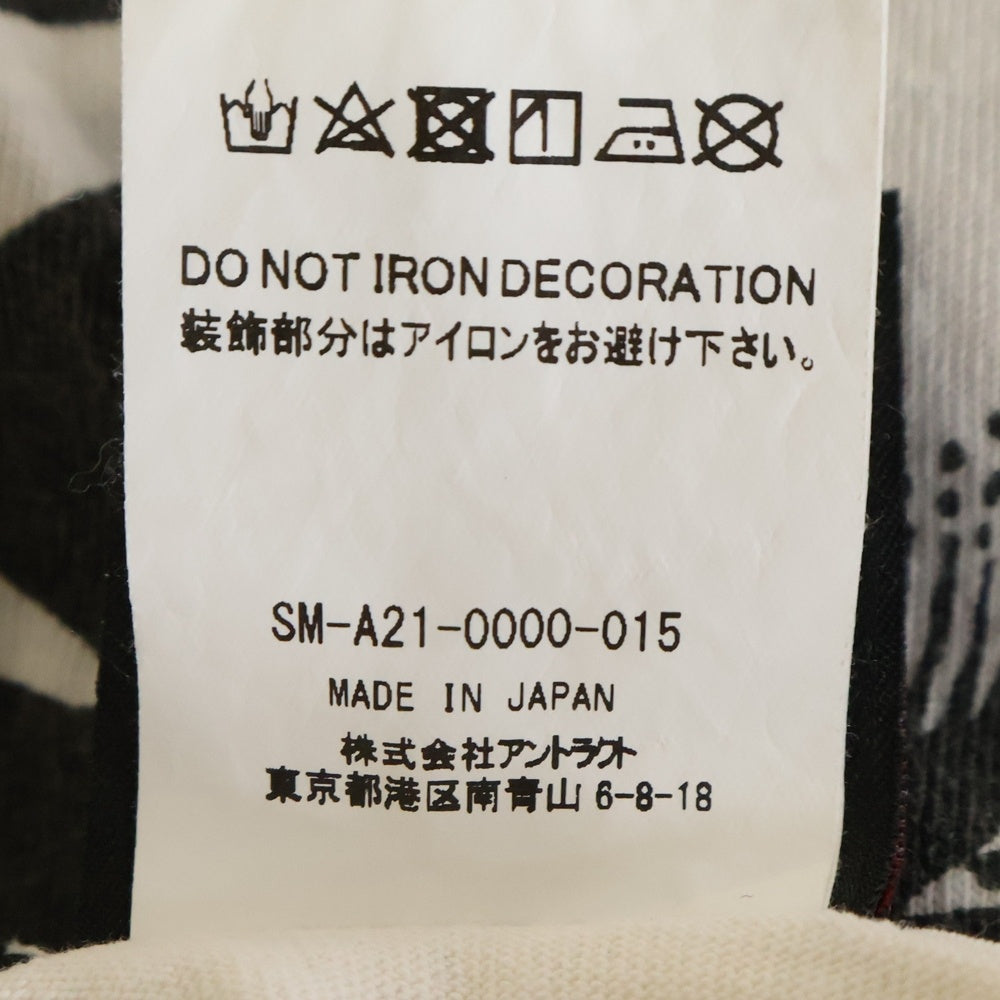 SAINT MICHAEL(セントマイケル) 21AW LS TEE SIN シンプリント クルーネック 長袖Tシャツ カットソー ホワイト SM-A21-0000-015