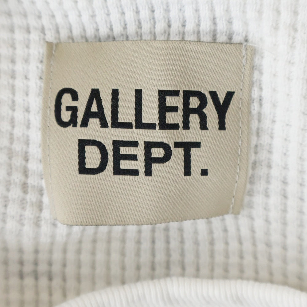 GALLERY DEPT.(ギャラリーデプト) THERMAL WAFFLE バックアームプリント サーマルワッフル 長袖Tシャツ カットソー ホワイト