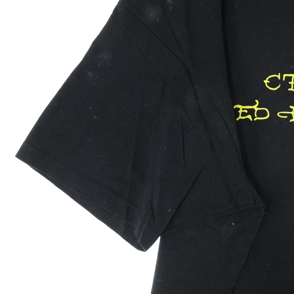 cvtvlist(カタリスト) ×ED HARDY エドハーディ 両面プリント クルーネック 半袖Tシャツ カットソー ブラック 210111EH07