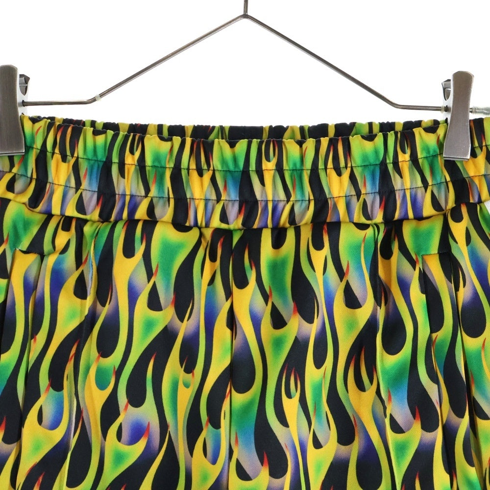 Palm Angels(パームエンジェルス) バーニングフレア柄 サイドライン トラックパンツ グリーン PMCA007S20384046