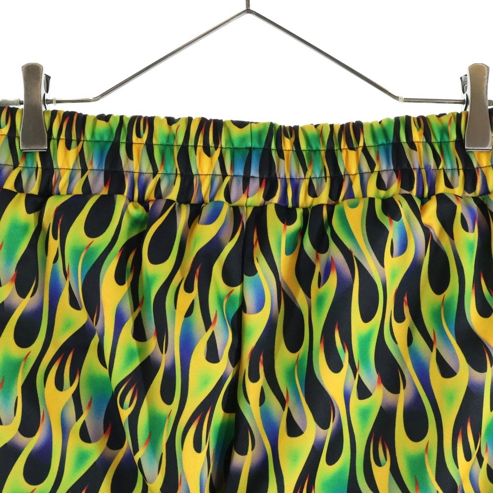 Palm Angels(パームエンジェルス) バーニングフレア柄 サイドライン トラックパンツ グリーン PMCA007S20384046