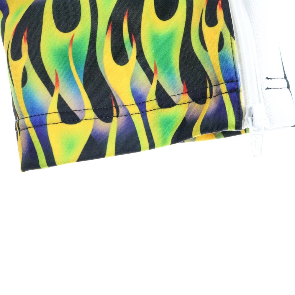 Palm Angels(パームエンジェルス) バーニングフレア柄 サイドライン トラックパンツ グリーン PMCA007S20384046