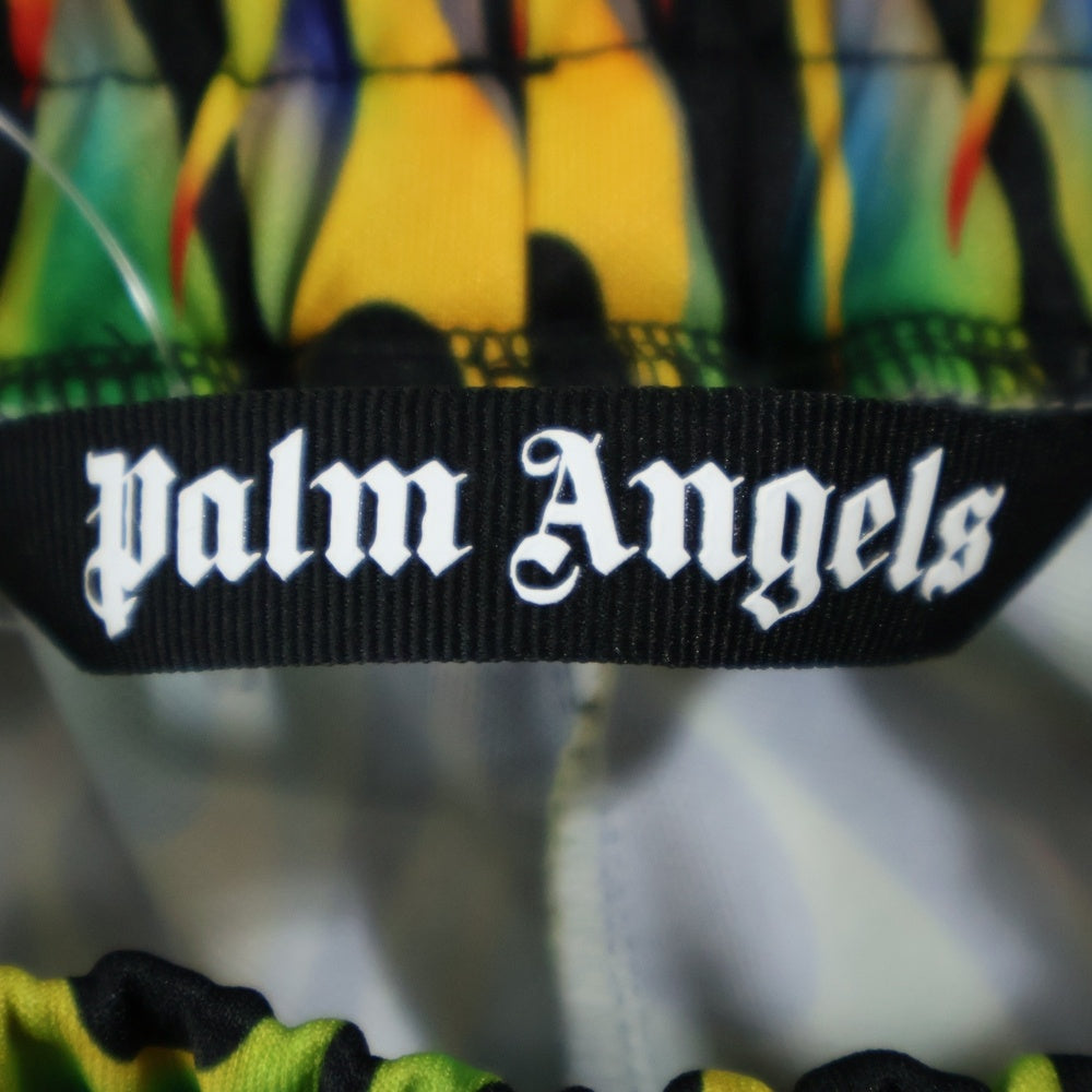 Palm Angels(パームエンジェルス) バーニングフレア柄 サイドライン トラックパンツ グリーン PMCA007S20384046