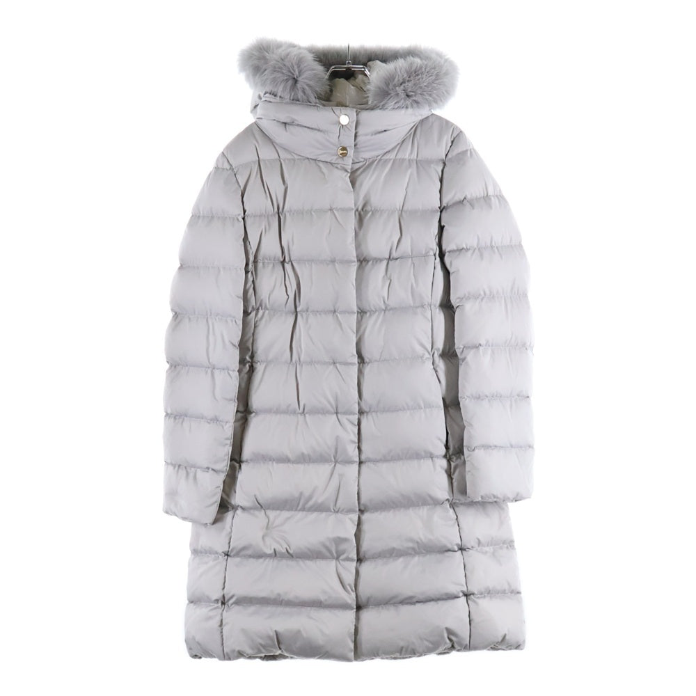 HERNO(ヘルノ) フーデッドジップアップロングダウンコート レディース グレー PI0987D-12170-9408