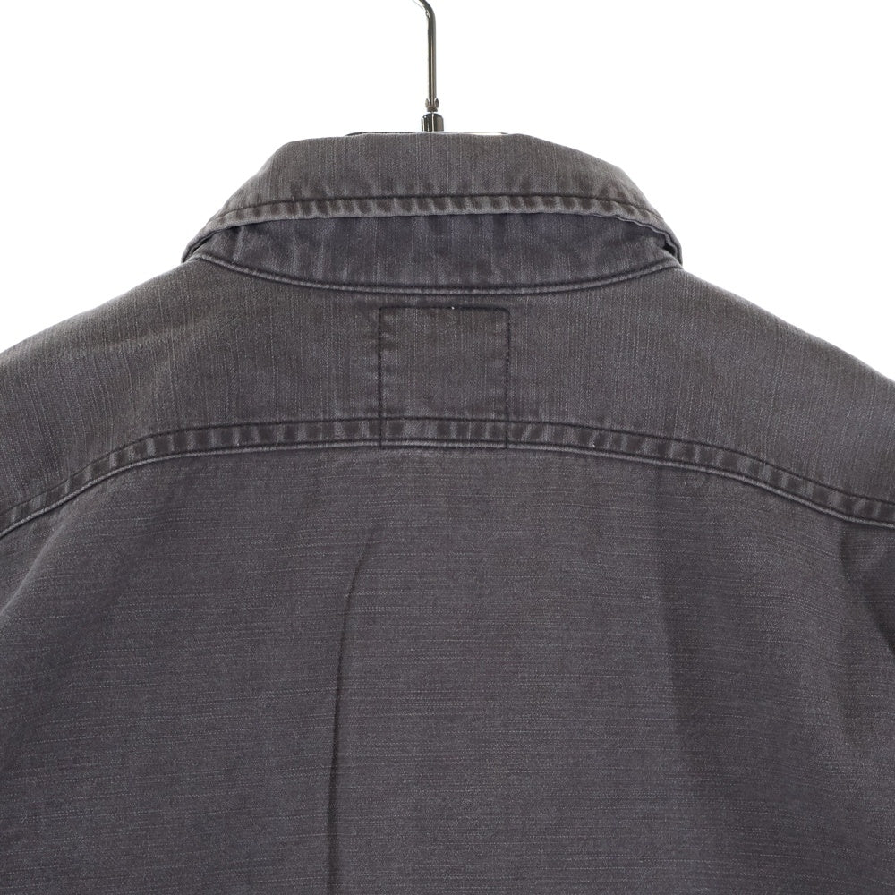 MADISONBLUE(マディソンブルー) HAMPTON BACK SATIN SHIRT ハンプトン バック サテン ワークシャツ チャコールグレー MB999-5711