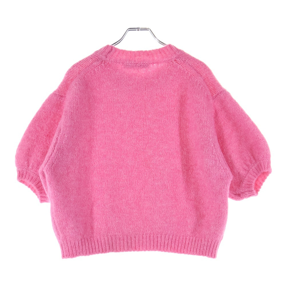 ZARA(ザラ) ポリエステルアクリルニット 半袖ニット セーター ピンク レディース 9598/144/620