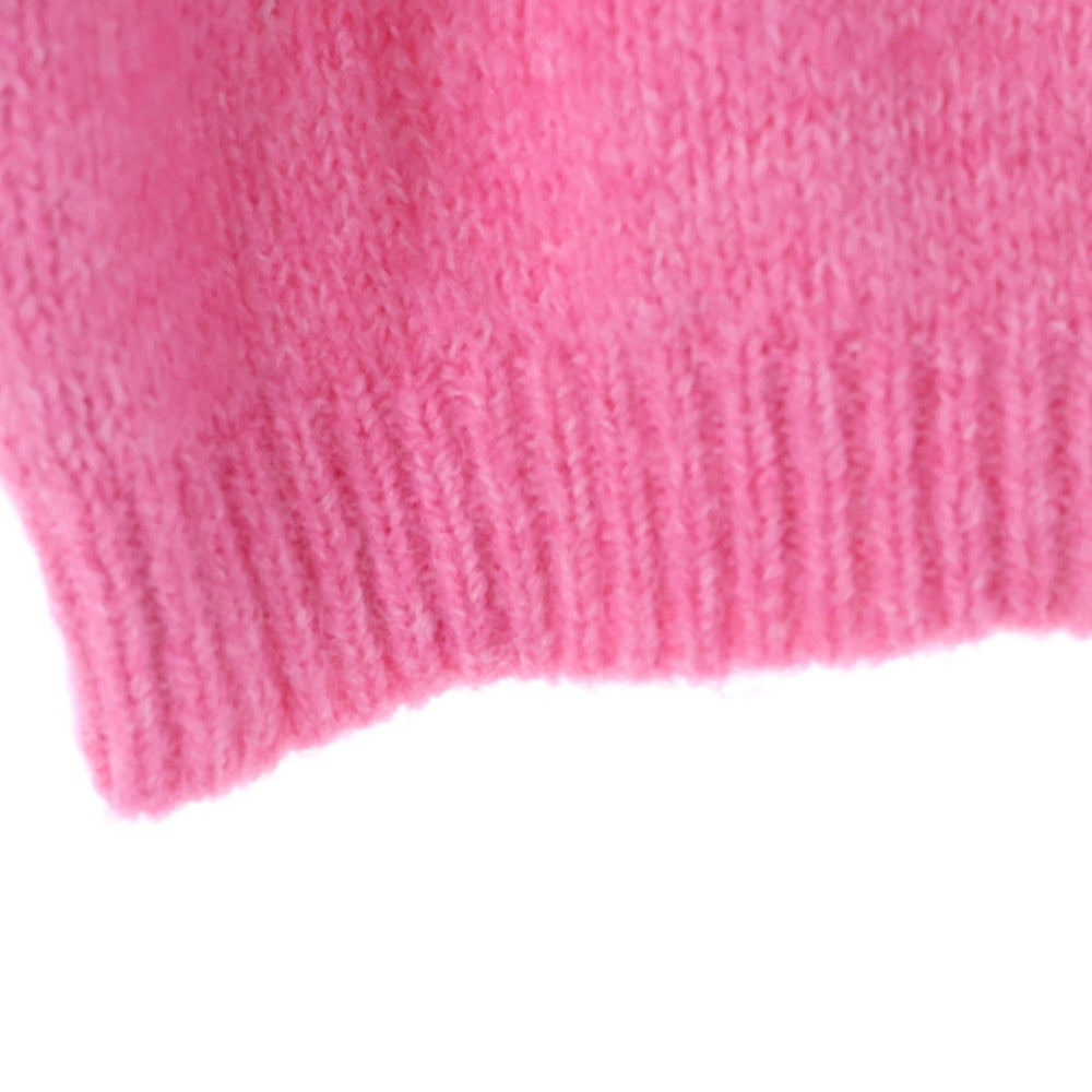 ZARA(ザラ) ポリエステルアクリルニット 半袖ニット セーター ピンク レディース 9598/144/620