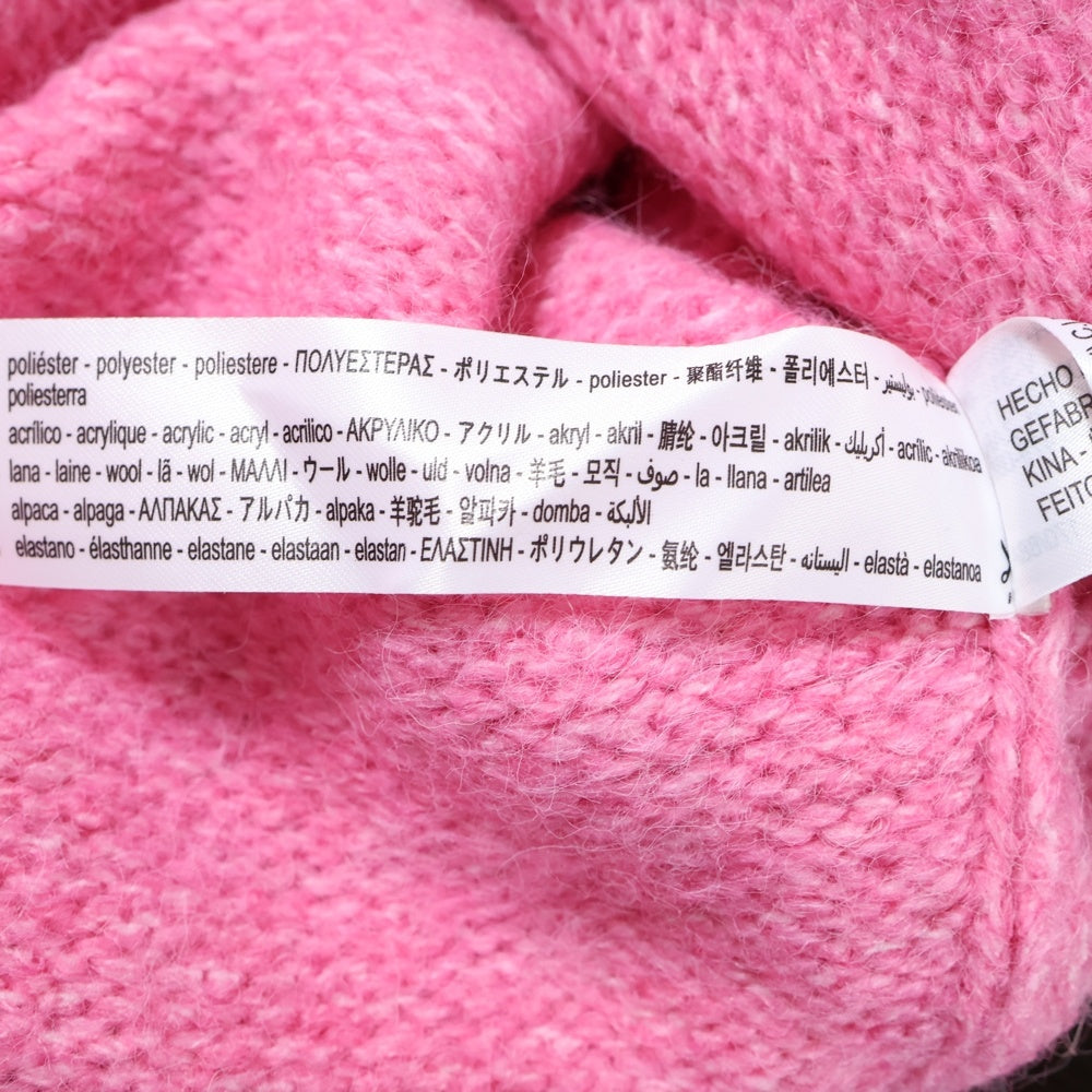 ZARA(ザラ) ポリエステルアクリルニット 半袖ニット セーター ピンク レディース 9598/144/620