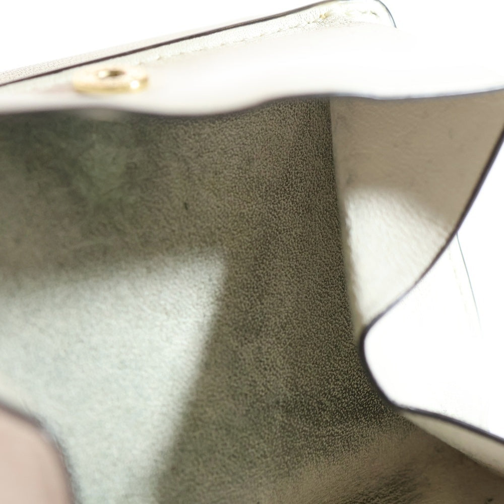 COACH(コーチ) ロゴデザイン キャンバス レザーコンパクトウォレット 3つ折り財布 総柄 ベージュ レディース