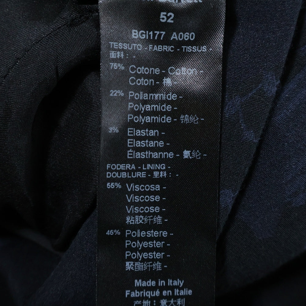 Neil Barrett(ニール バレット) 総柄 コットンテーラードジャケット ネイビー/ブラック BGI177 A060