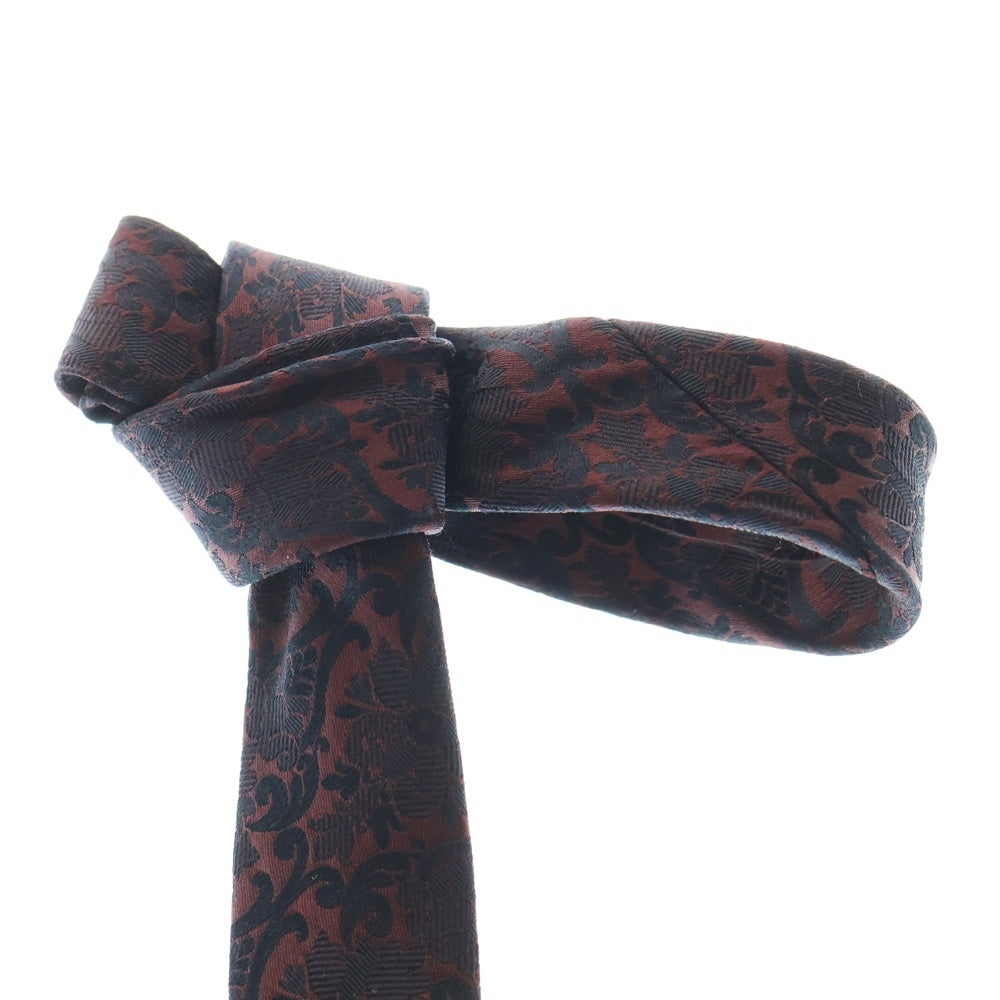 DOLCE & GABBANA(ドルチェアンドガッバーナ) 花柄 シルクネクタイ レッド/ブラック