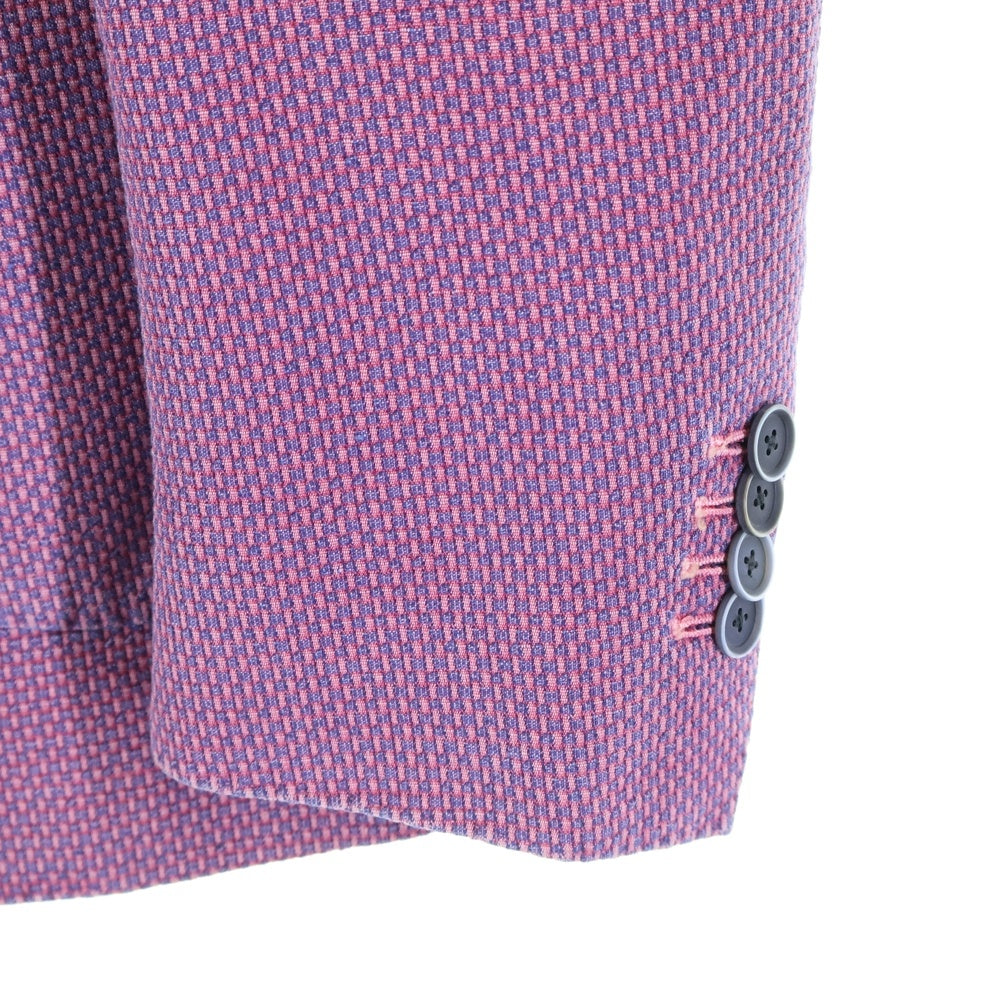 LARDINI(ラルディーニ) コットン 3ポケット シングルテーラードジャケット ピンク PT386AV-43