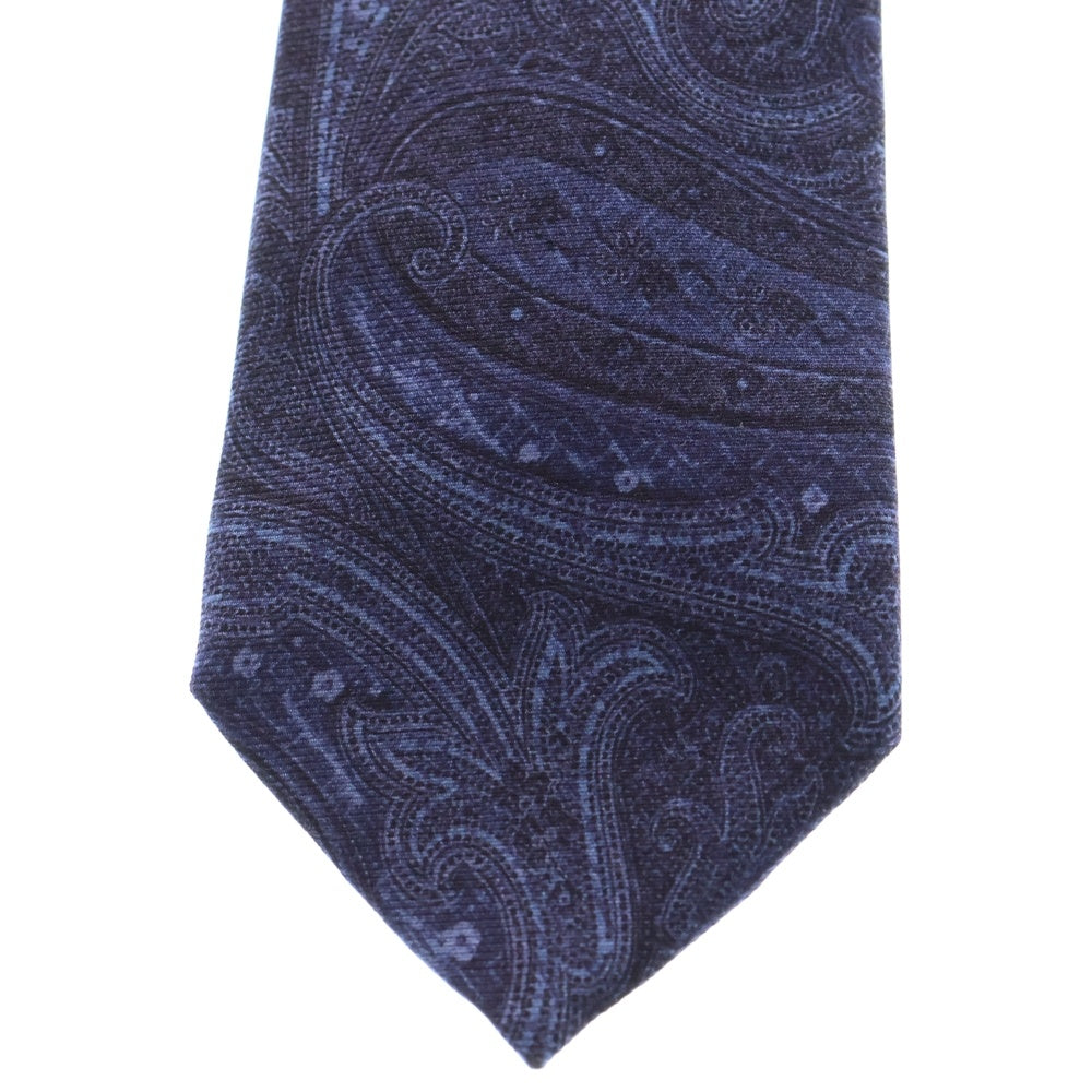 ETRO(エトロ) ペイズリー柄 シルク ネクタイ ブルー