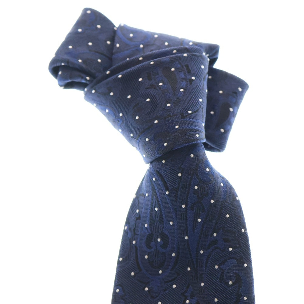 ETRO(エトロ) ドット柄 シルク ネクタイ ブルー