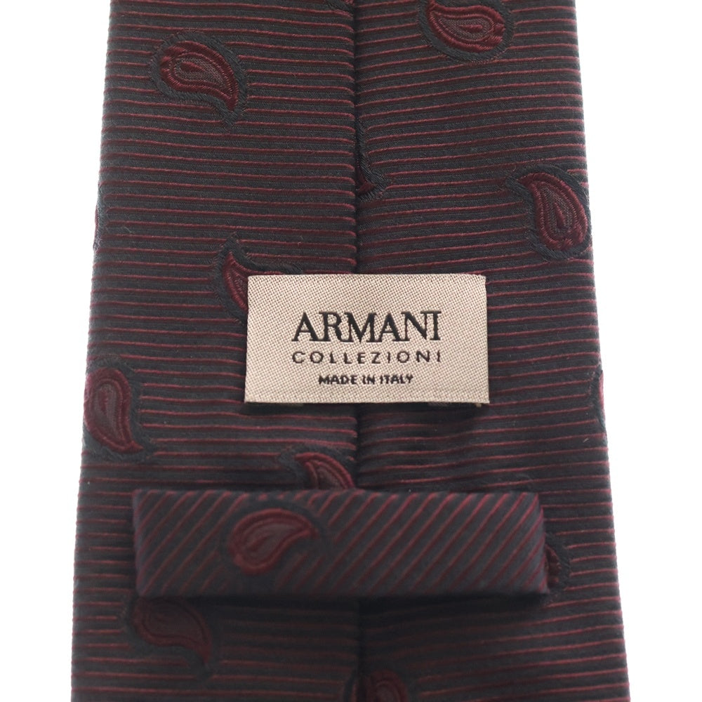 ARMANI COLLEZIONI(アルマーニ コレツィオーニ) 総柄 シルク ネクタイ レッド