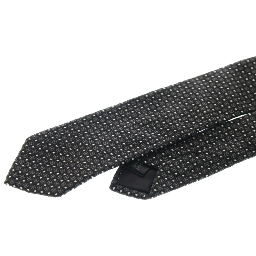 DOLCE & GABBANA(ドルチェアンドガッバーナ) 総柄 シルク ネクタイ ブラック