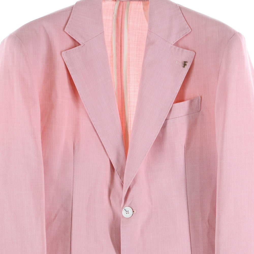 LUIGI FUSARO(ルイジフサロ) 4ポケット シングルテーラードジャケット ピンク