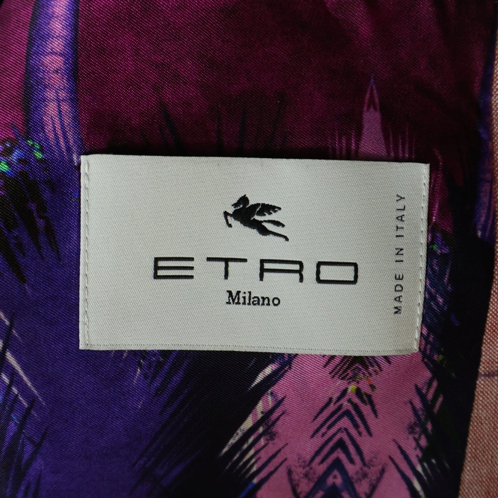 ETRO(エトロ) レーヨン混 シングルテーラードジャケット ピンク