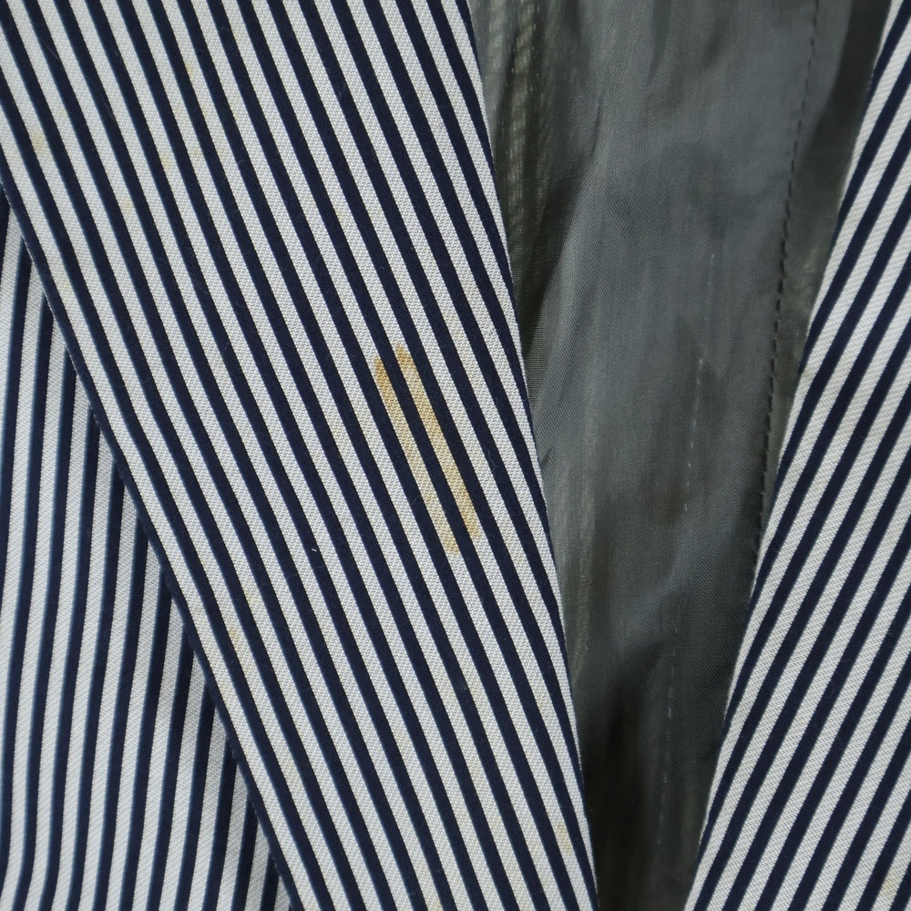 EMPORIO ARMANI(エンポリオアルマーニ) ストライプ シングルテーラードジャケット ブラック/ホワイト