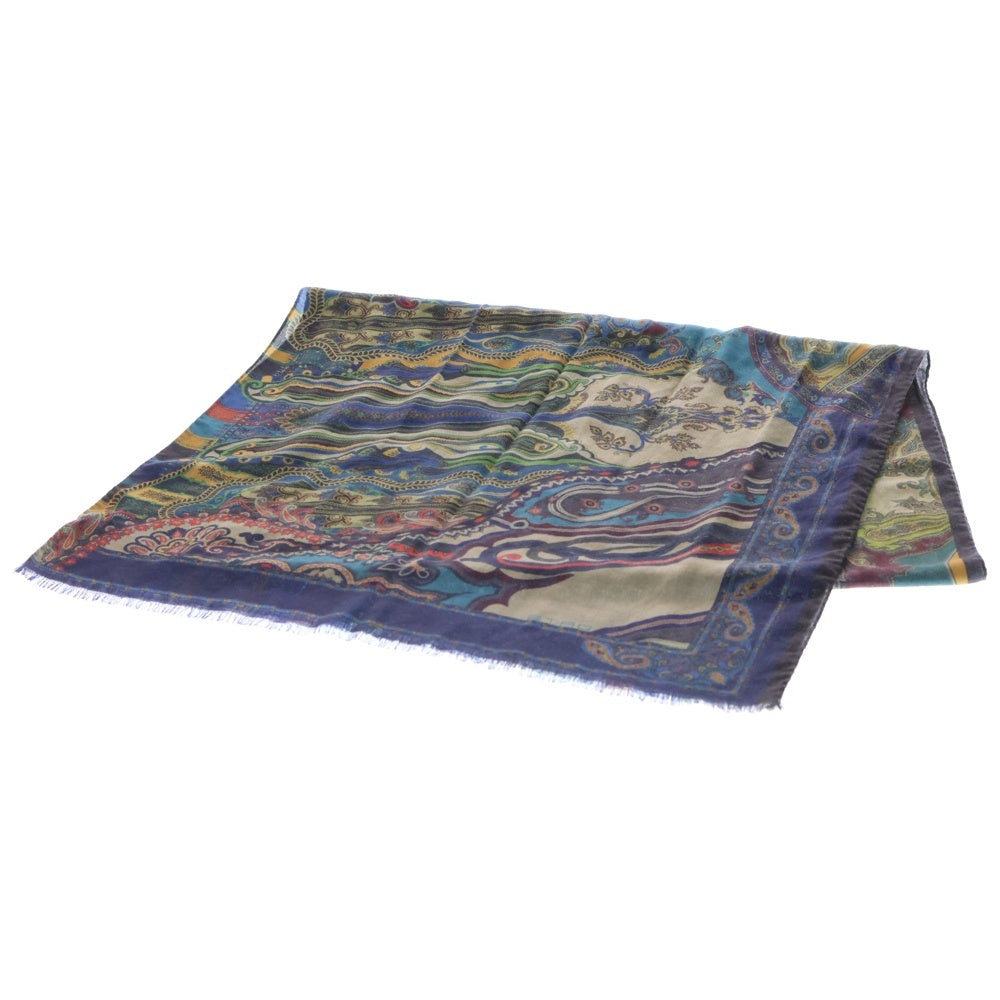 ETRO(エトロ) 総柄 カシミヤ大判ストール マフラー マルチカラー
