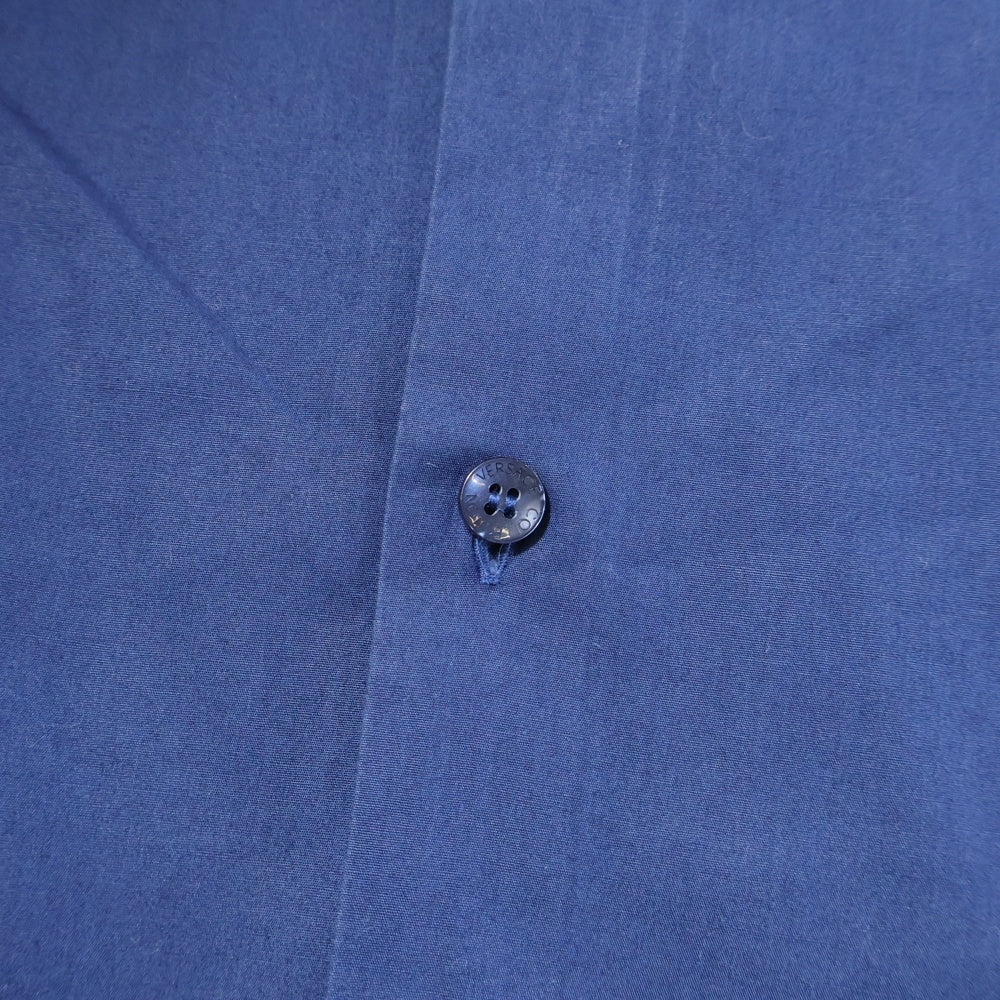 VERSACE(ヴェルサーチ) 0ポケット ロングスリーブ コットンシャツ ブルー