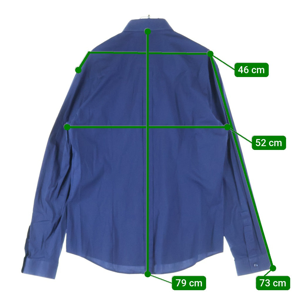 VERSACE(ヴェルサーチ) 0ポケット ロングスリーブ コットンシャツ ブルー