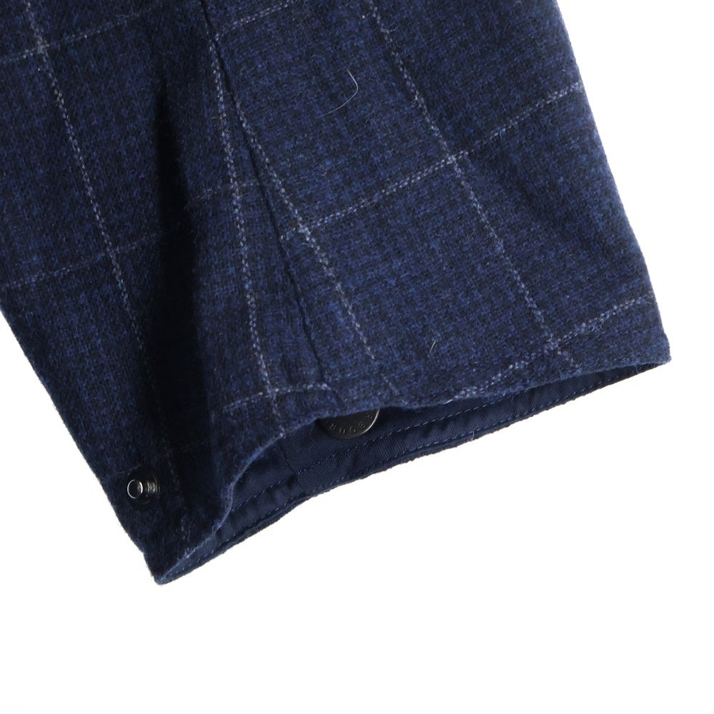 Barbour(バブアー) ウィンドウペンチェック ジップアップ ウール コート ネイビー 232MCAG009