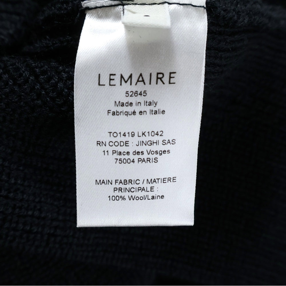 LEMAIRE(ルメール) BOXY ROUND NECK SWEATER ボックスラウンドネック ウールニットセーター ブラック TO1419 LK1042