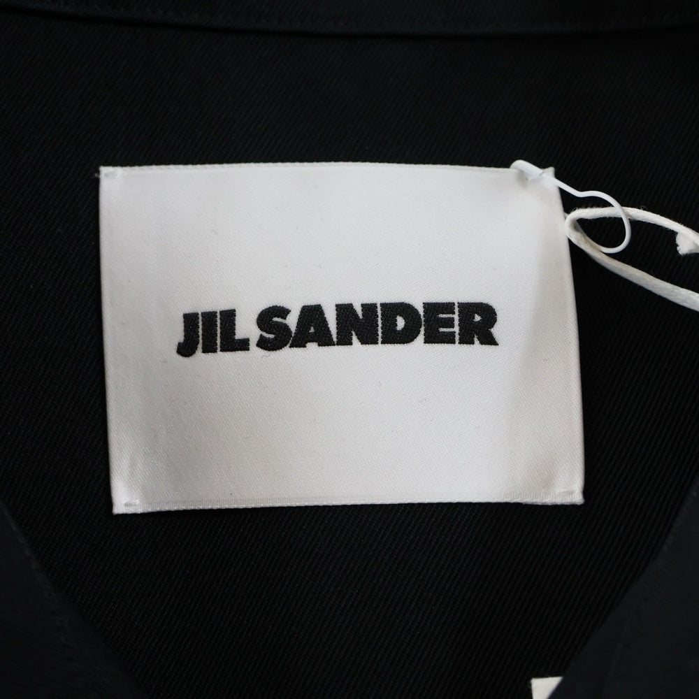 JIL SANDER(ジルサンダー) ウールギャバジン ジップアップシャツジャケット ブラック J22DL0249 J40002