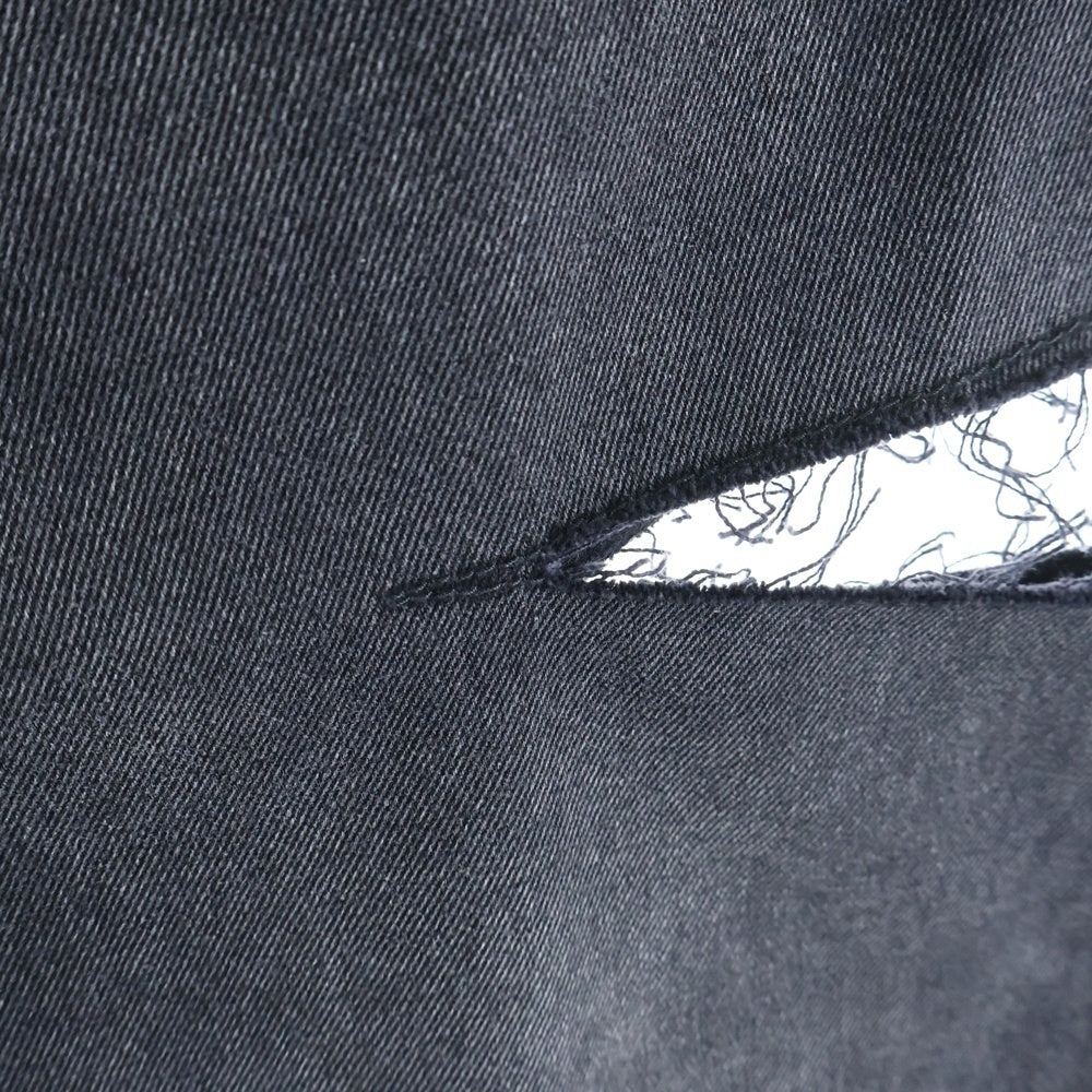 Maison Margiela 1 10(メゾンマルジェラ 1 10) 23AWスラッシュディテール カットアウト デニムパンツ ジーンズ ブラック S51LA0051 S30743