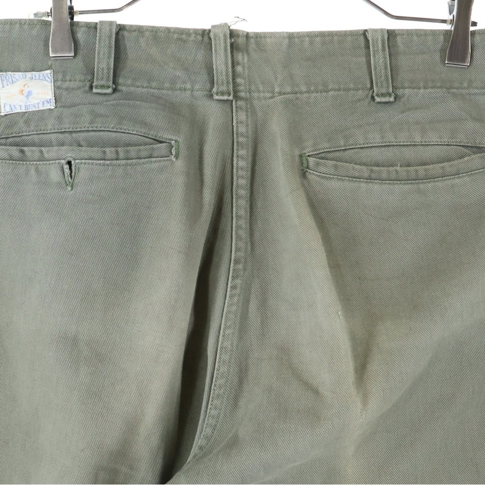 VINTAGE(ヴィンテージ) 60S FRISKO JEENS BY CAN'T BUST'EM ヴィンテージ フリスコジーンズ コットンツイル ジップフライワークパンツ カーキ