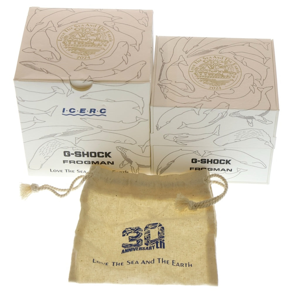 CASIO G-SHOCK(カシオ ジーショック) ×ICERC Japan FROGMAN フロッグマン 30周年モデル ゴールド文字盤 腕時計 ホワイト/ゴールド GW-8201K-7JK