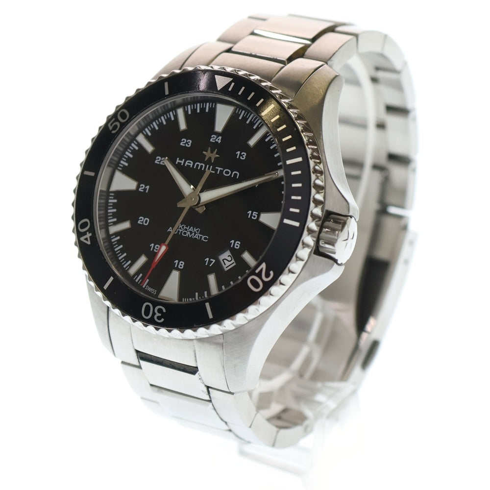 HAMILTON(ハミルトン) KHAKI NAVY SCUBA AUTO カーキ ネイビー スキューバオート ブラック文字盤 自動巻 腕時計 シルバー/ブラック H82335131
