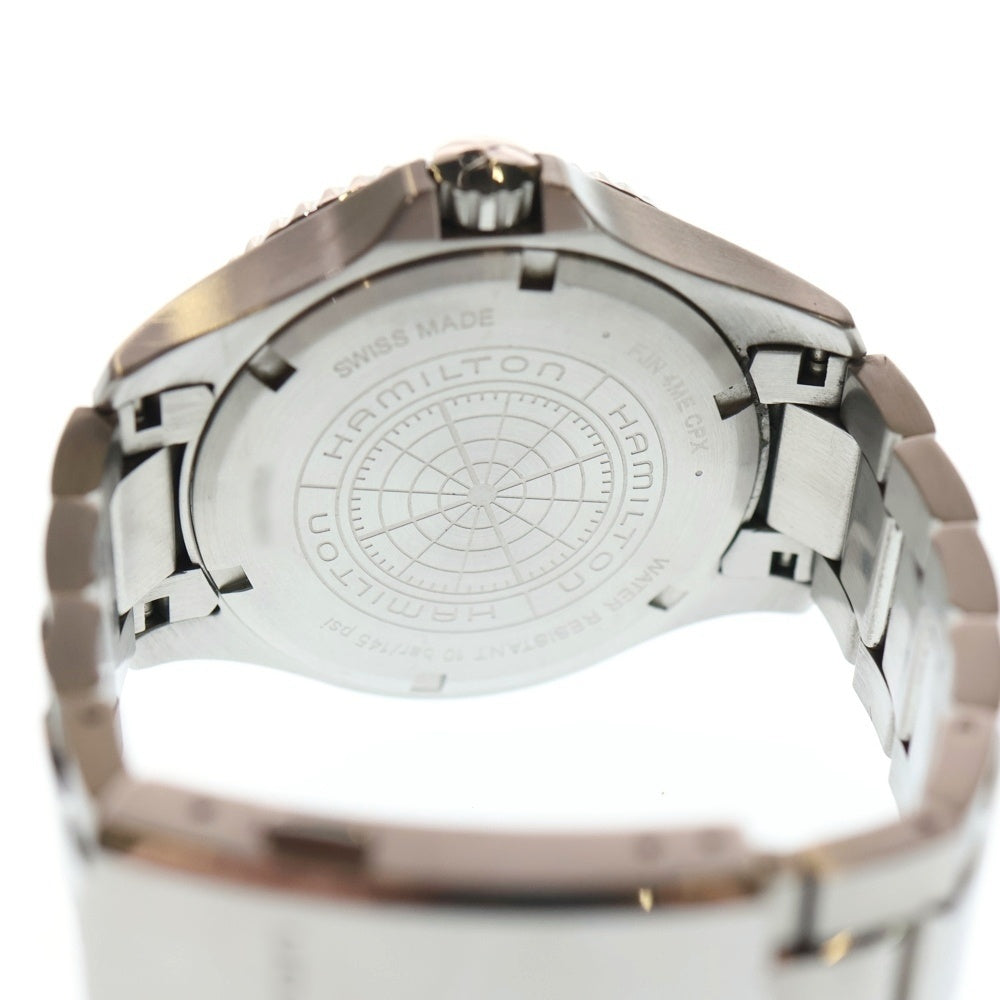 HAMILTON(ハミルトン) KHAKI NAVY SCUBA AUTO カーキ ネイビー スキューバオート ブラック文字盤 自動巻 腕時計 シルバー/ブラック H82335131