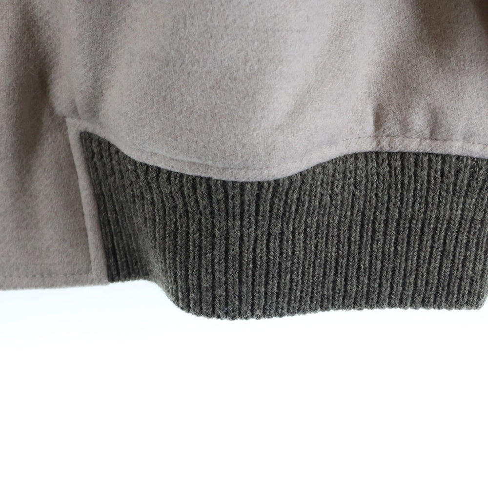 Acne Studios(アクネ ストゥディオズ) 24AW BOMBER JACKET ウール アームレザー切替 ボンバージャケット ピンク FN-MN-OUTW001064