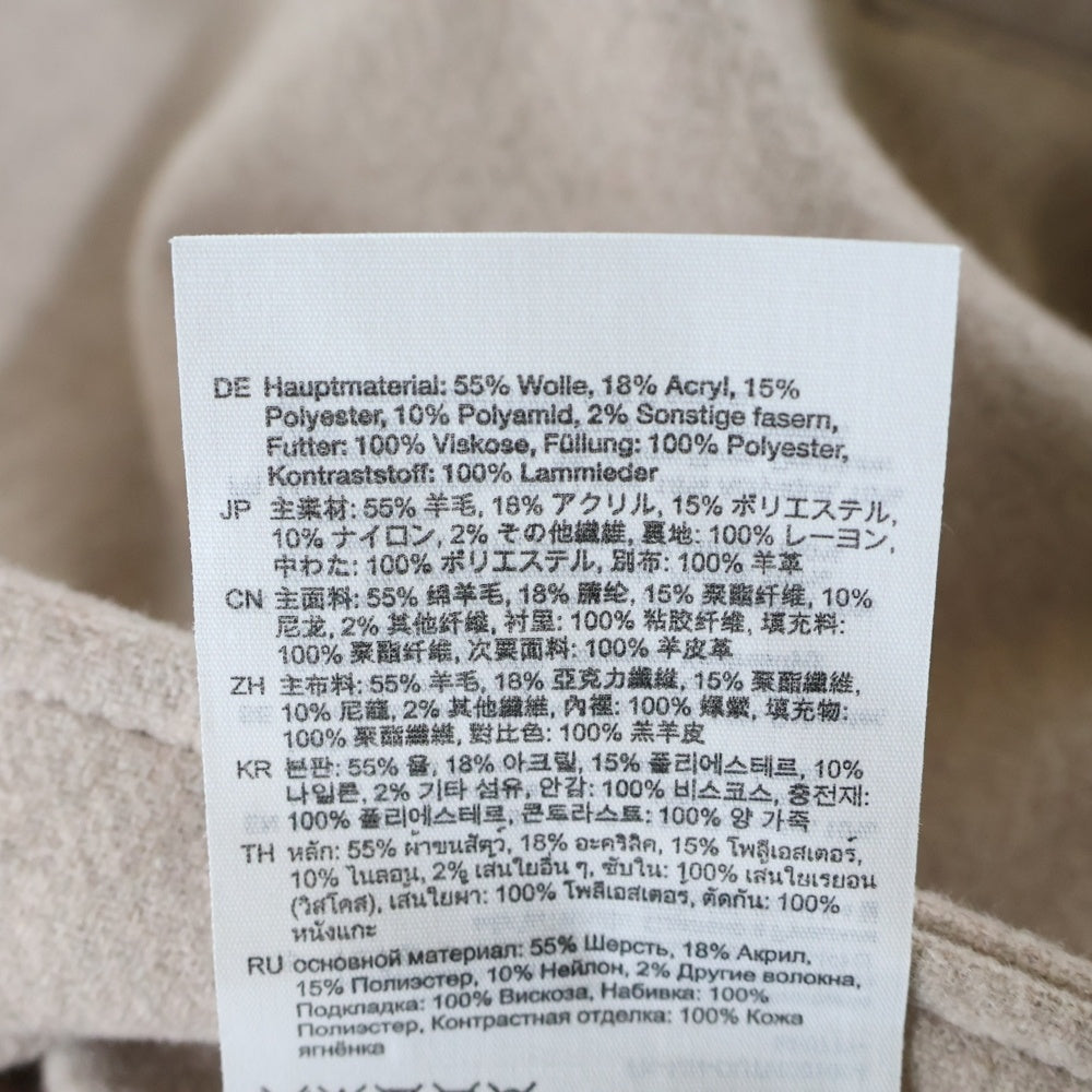 Acne Studios(アクネ ストゥディオズ) 24AW BOMBER JACKET ウール アームレザー切替 ボンバージャケット ピンク FN-MN-OUTW001064