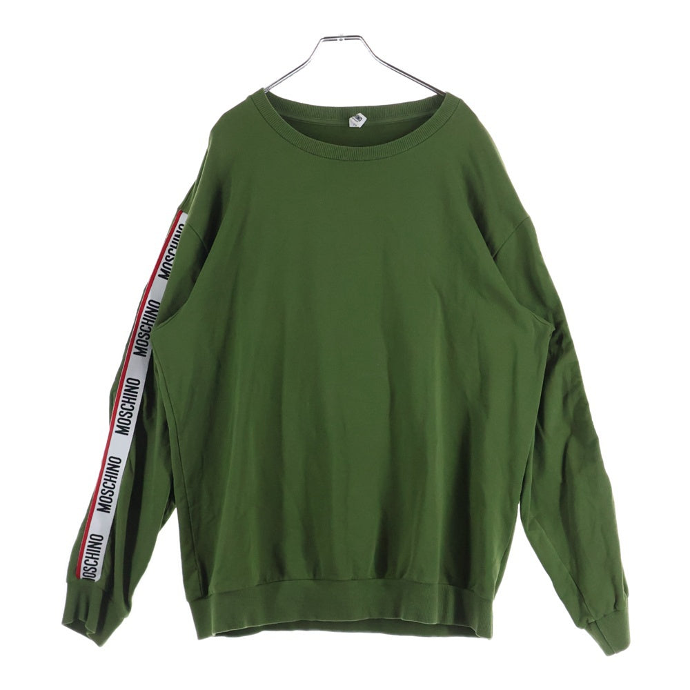 MOSCHINO(モスキーノ) ロゴサイドライン クルーネックスウェット トレーナー グリーン V17068106