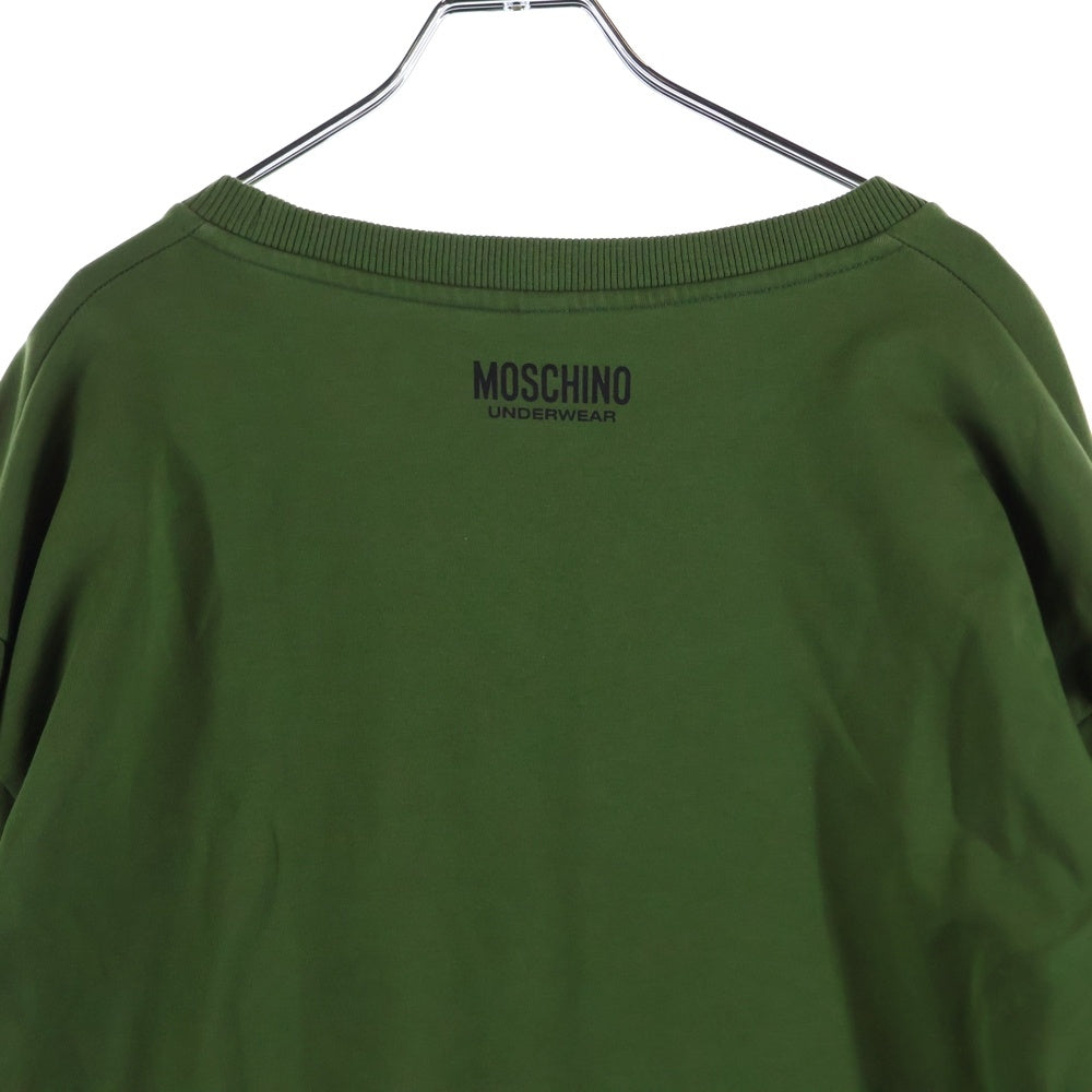 MOSCHINO(モスキーノ) ロゴサイドライン クルーネックスウェット トレーナー グリーン V17068106