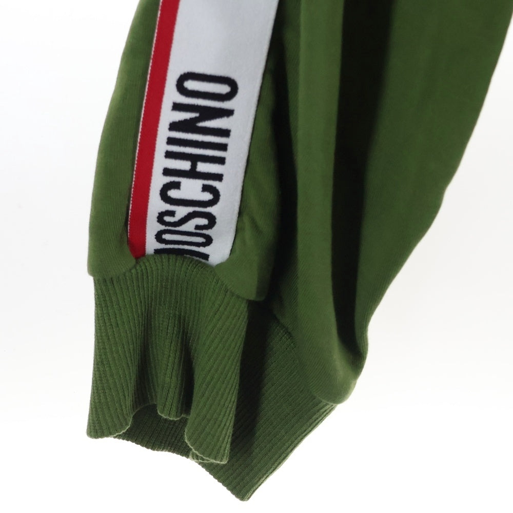 MOSCHINO(モスキーノ) ロゴサイドライン クルーネックスウェット トレーナー グリーン V17068106