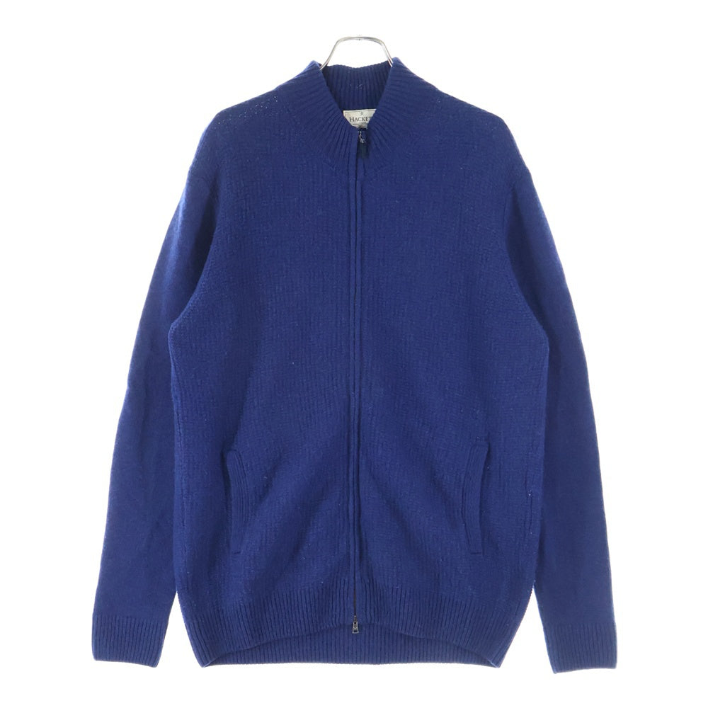 HACKETT(ハケット) カシミヤ混 ジップアップ ニットジャケット セーター ネイビー