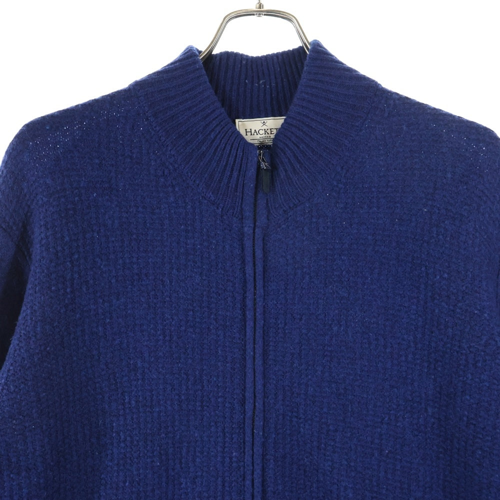 HACKETT(ハケット) カシミヤ混 ジップアップ ニットジャケット セーター ネイビー