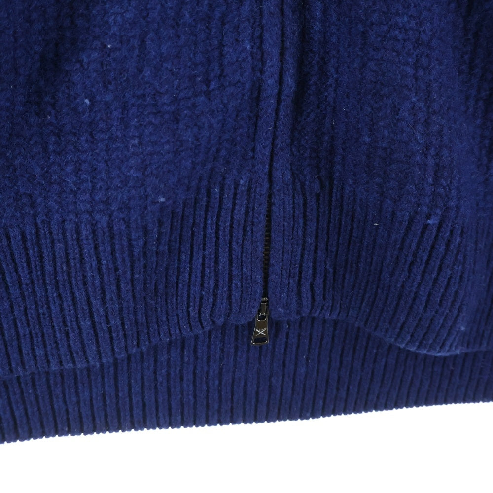 HACKETT(ハケット) カシミヤ混 ジップアップ ニットジャケット セーター ネイビー