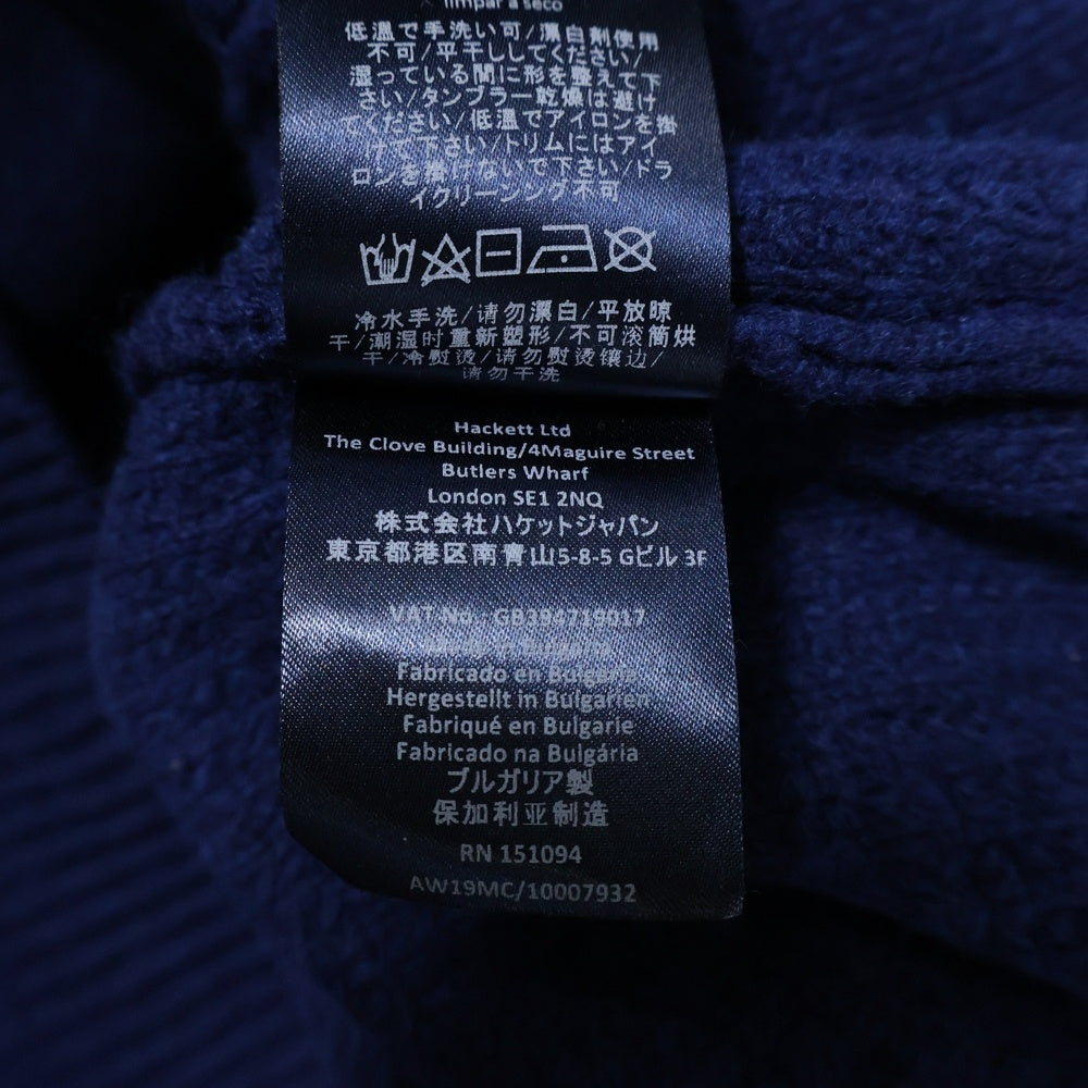 HACKETT(ハケット) カシミヤ混 ジップアップ ニットジャケット セーター ネイビー