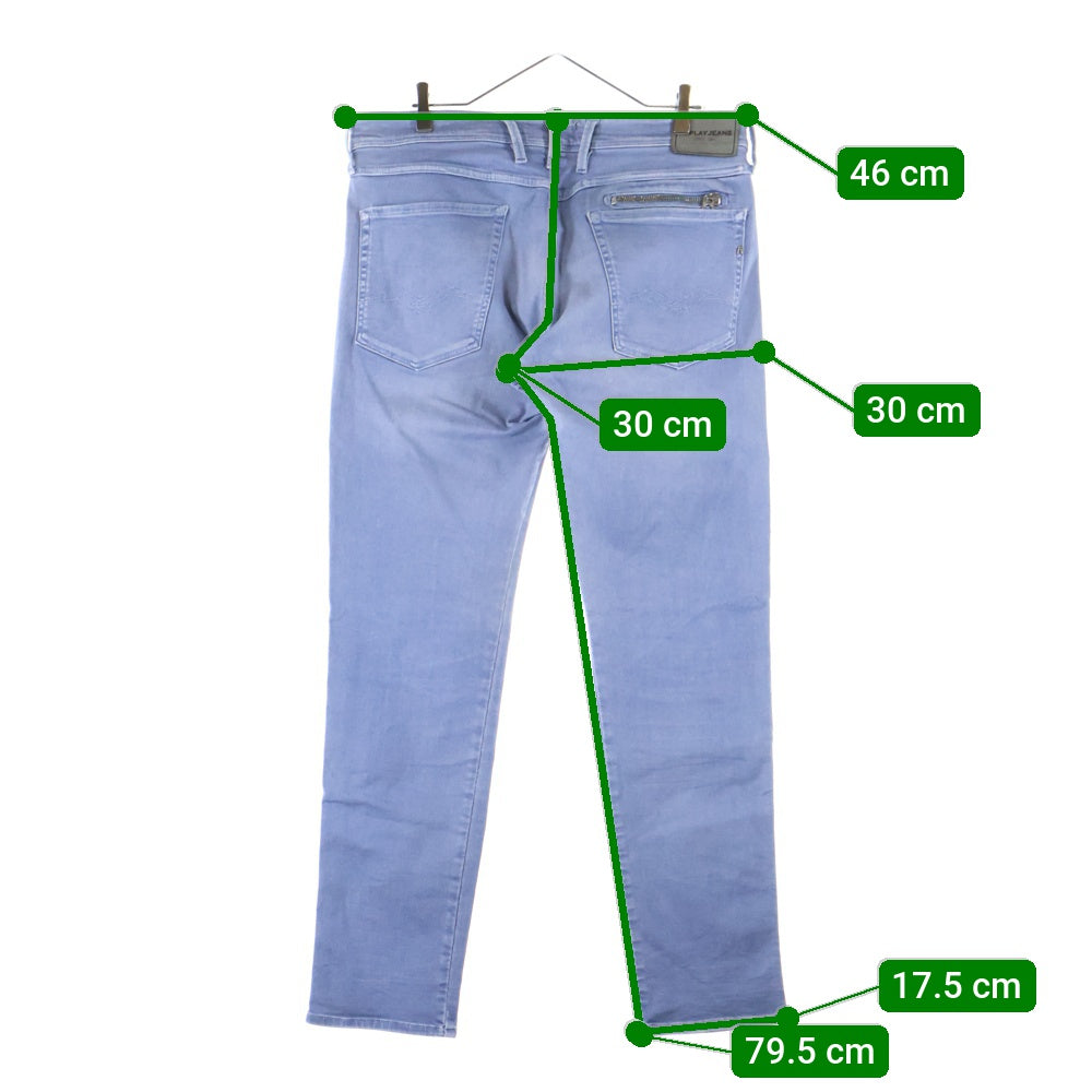 REPLAY(リプレイ) ANBASS アンバス ジップフライ デニムパンツ ライトブルー MC914