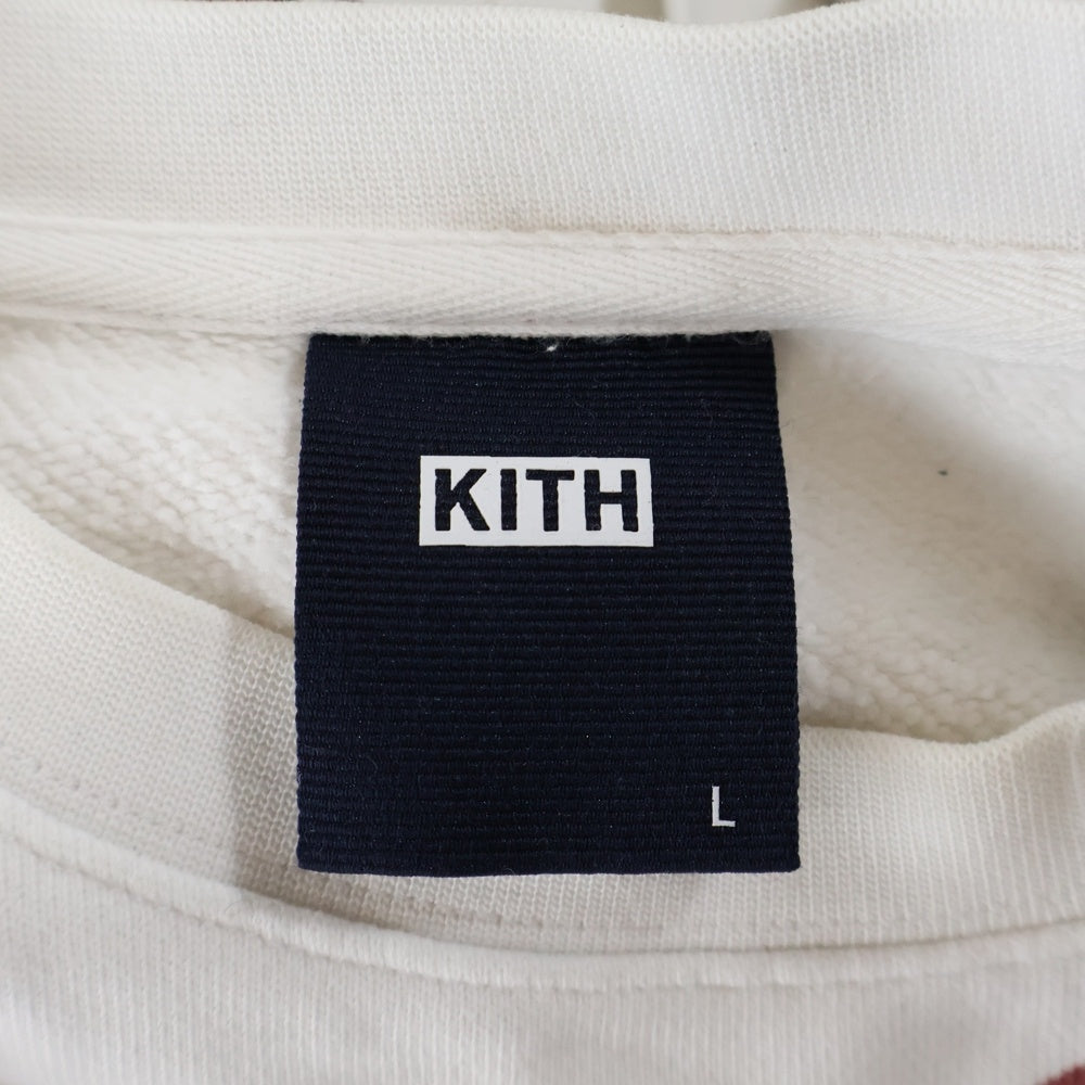 KITH(キス) ボックスロゴ フローラル クルーネック スウェット トレーナー ホワイト KH2703