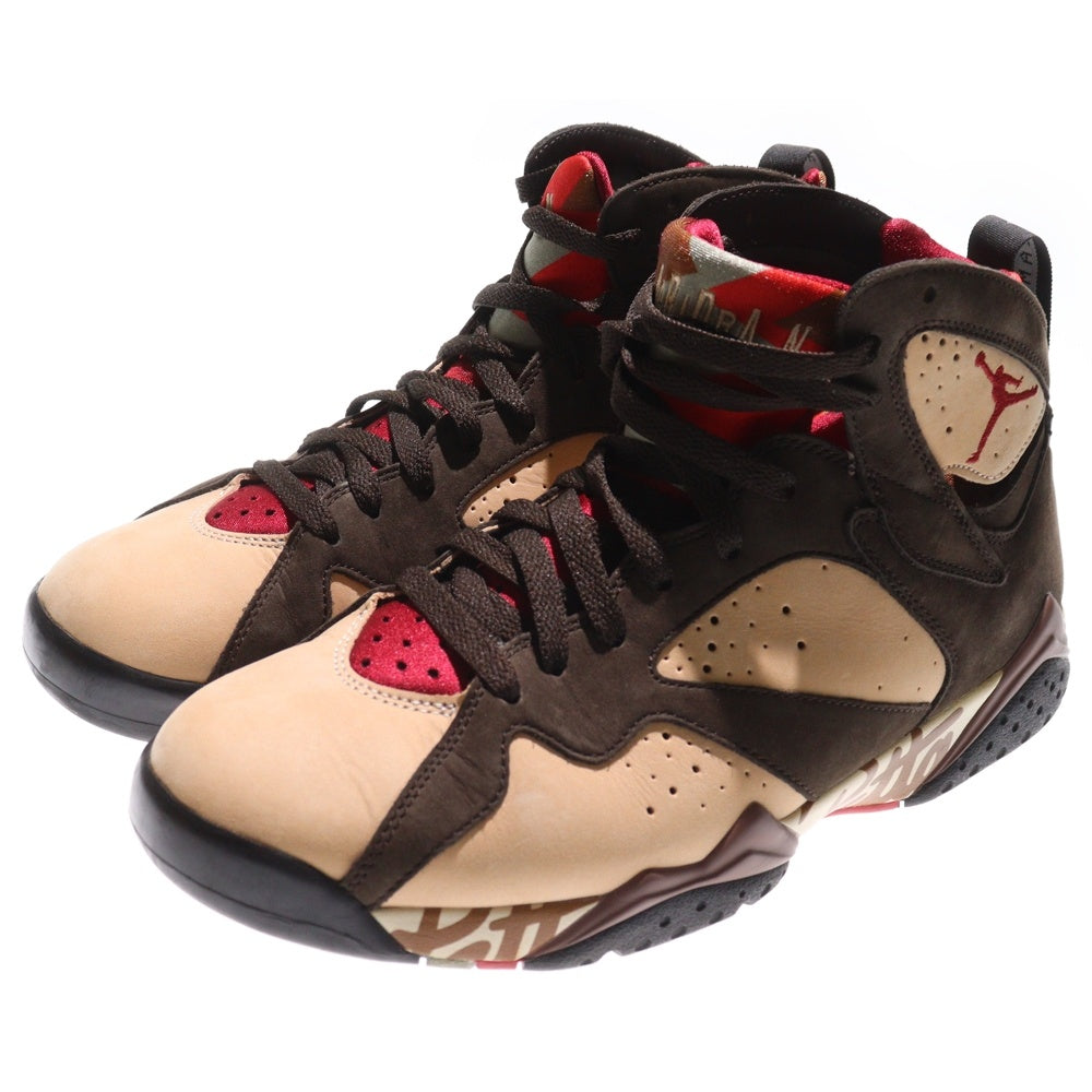 NIKE(ナイキ) ×PATTA AIR JORDAN 7 OG BROWN パタ エアジョーダン7 ハイカットスニーカー ブラウン US9.5/27.5cm AT3375-200